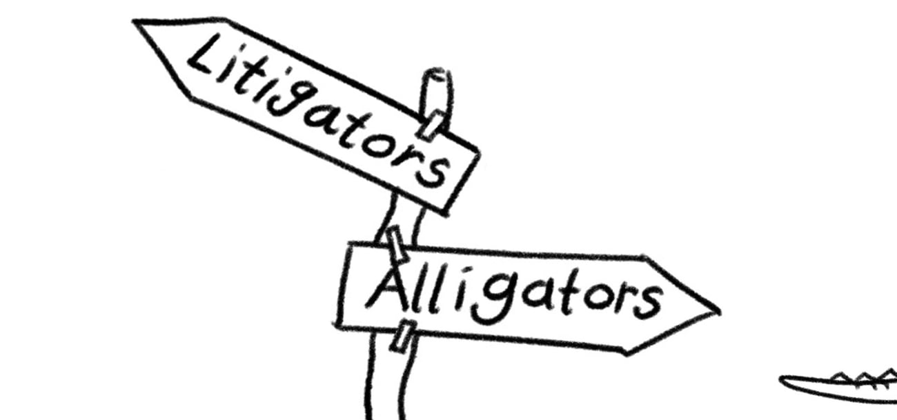 Litigator Alligator illustration